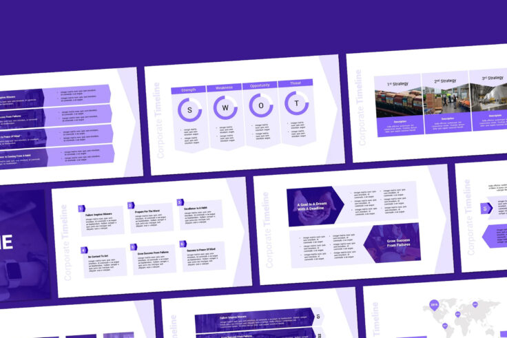 View Information about Business Timeline Presentation Template