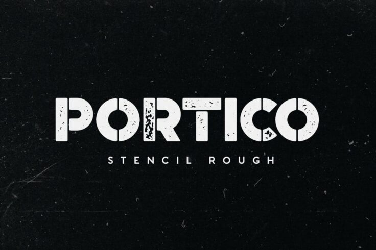 View Information about Portico Stencil Rough Font