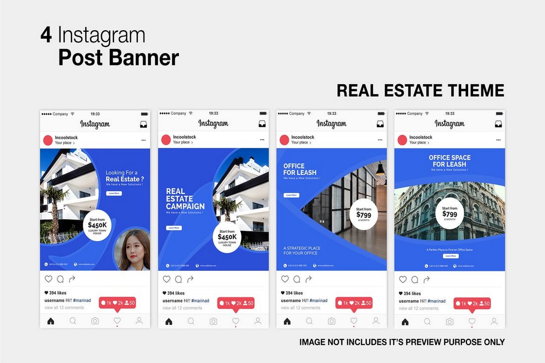 Real Estate Instagram Post Templates