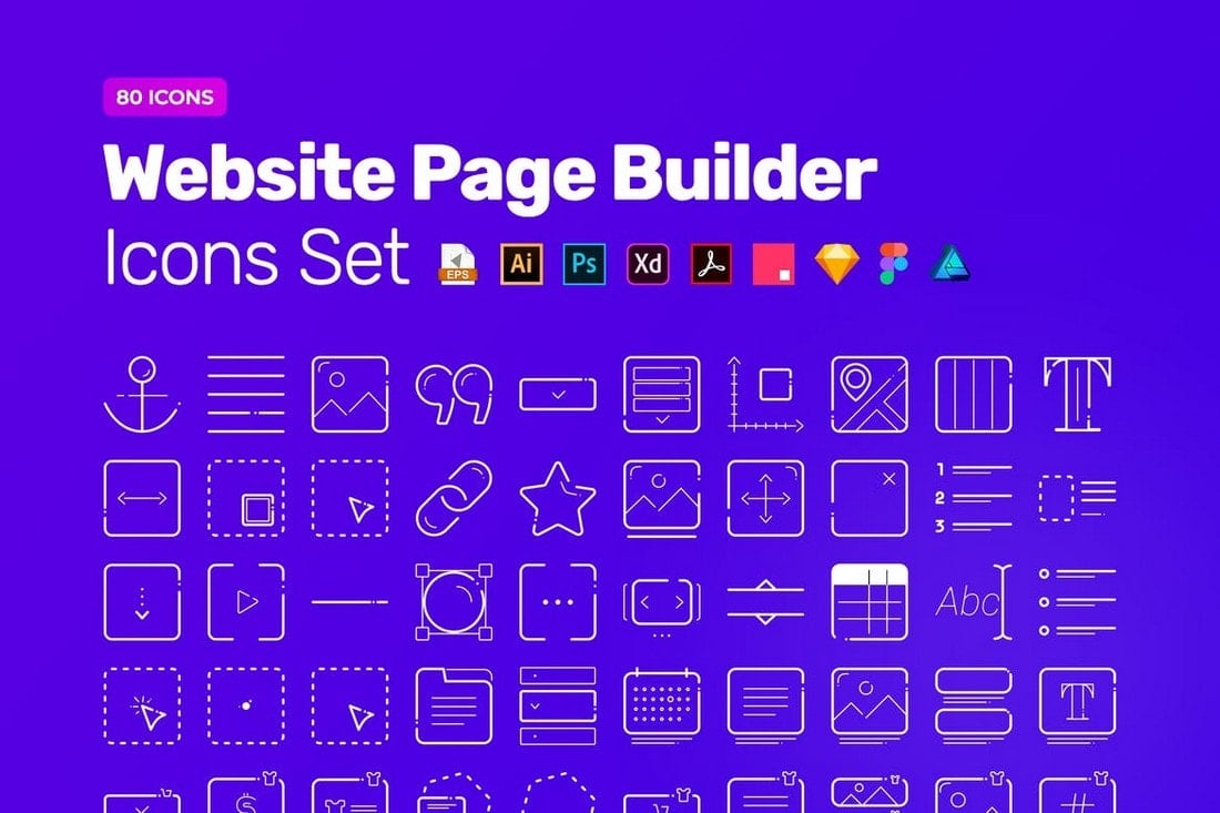 Website Page Builder Icon Pack